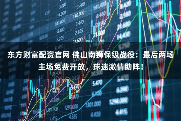 东方财富配资官网 佛山南狮保级战役:最后两场主场免费开放,球迷激情助阵!