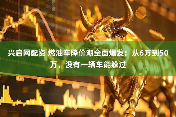 兴启网配资 燃油车降价潮全面爆发：从6万到50万，没有一辆车能躲过